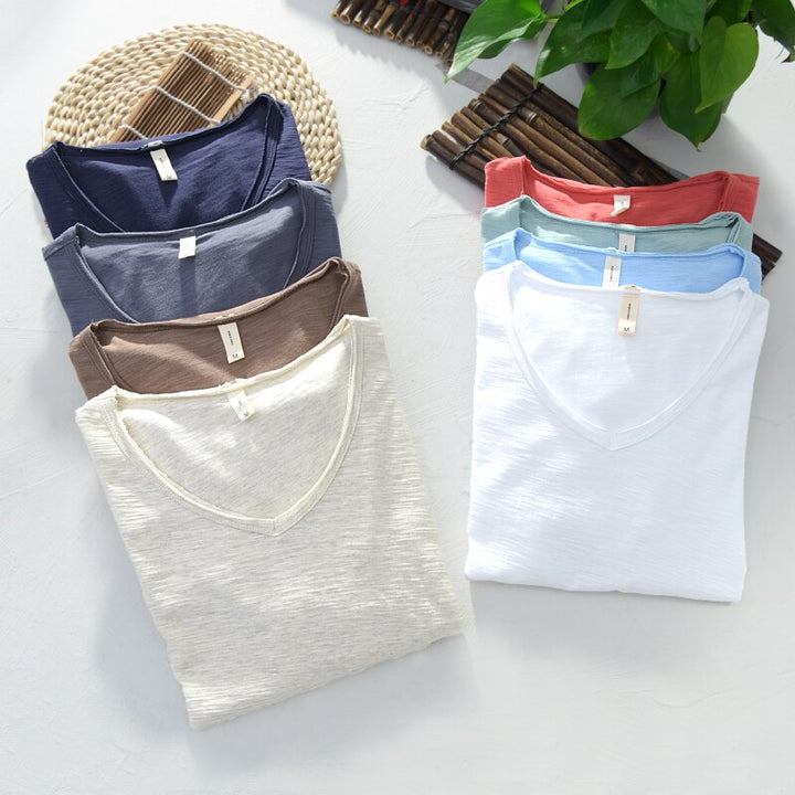 Men’s V-Neck T-Shirt | Lightweight Casual Short Sleeves