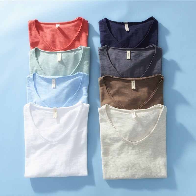 Men’s V-Neck T-Shirt | Lightweight Casual Short Sleeves
