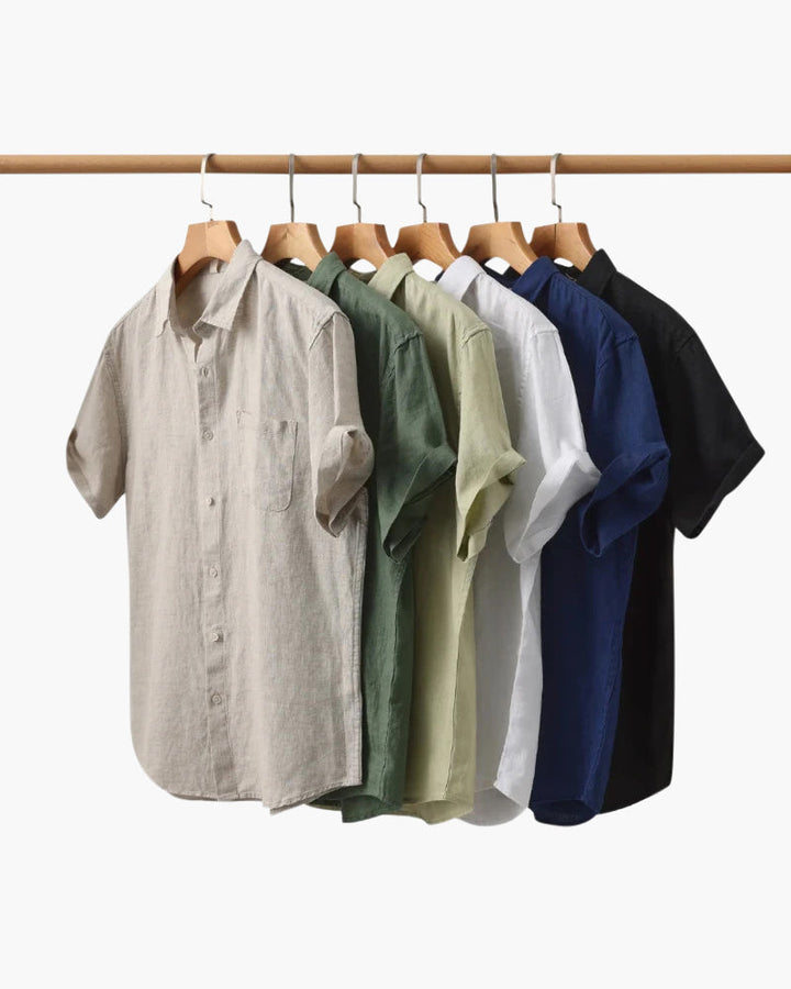 Chemise décontractée pour homme à boutons | Poche poitrine et manches courtes