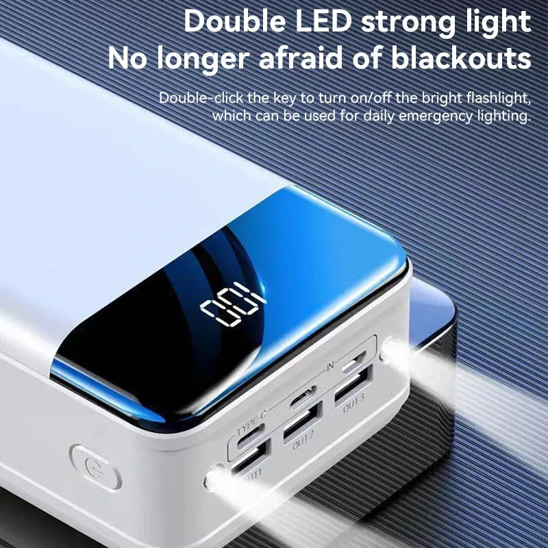 100.000 mAh Powerbank | Szybkie ładowanie Bateria podróżna