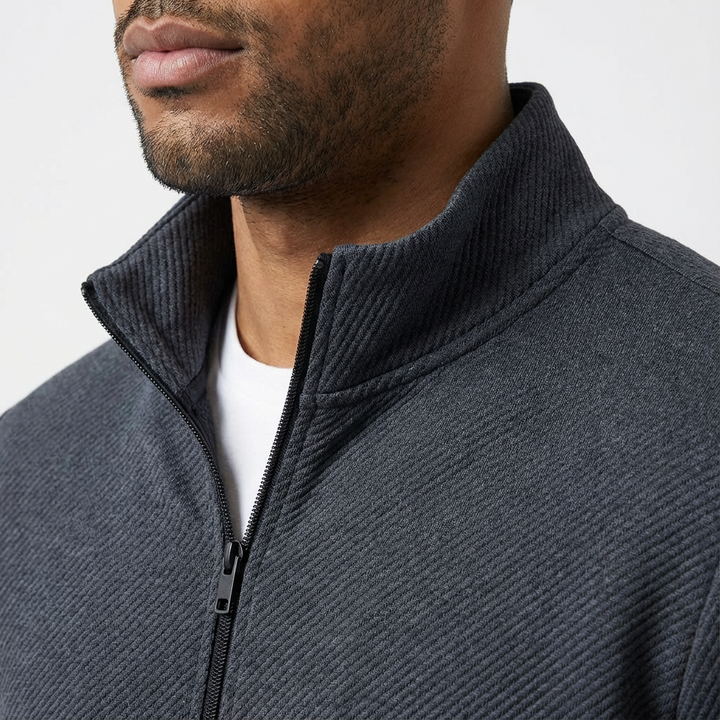Survêtement deux pièces pour homme à fermeture éclair | Coupe extensible ensemble de sport