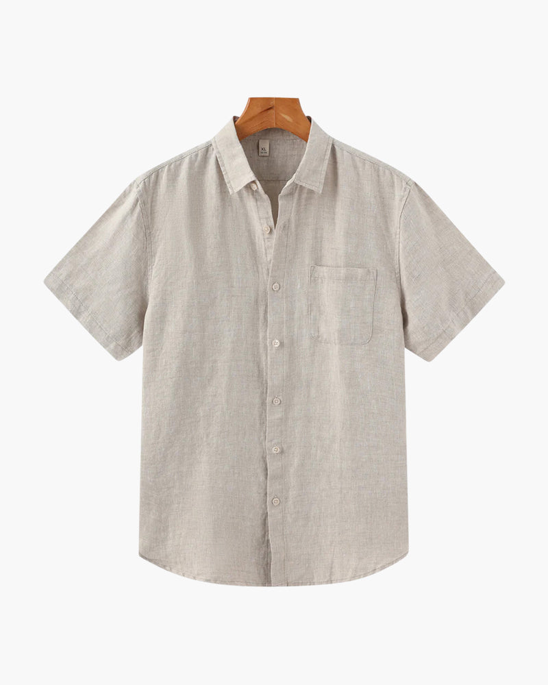 Chemise décontractée pour homme à boutons | Poche poitrine et manches courtes