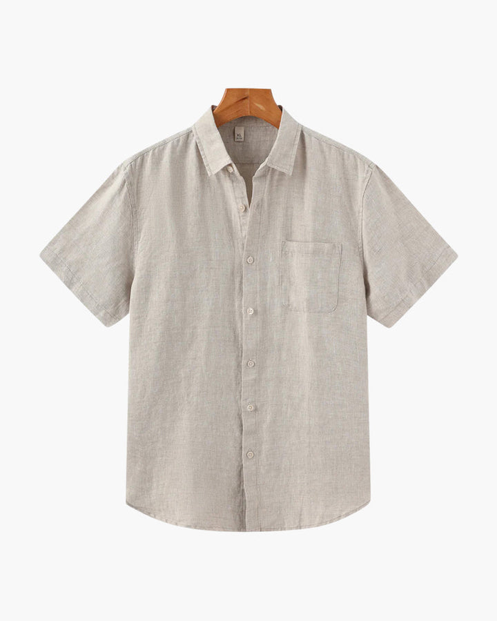 Chemise décontractée pour homme à boutons | Poche poitrine et manches courtes