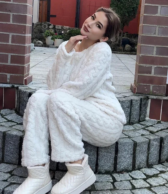 Unisex fleece pizsamagarnitúra | kényelmes téli otthoni viselet