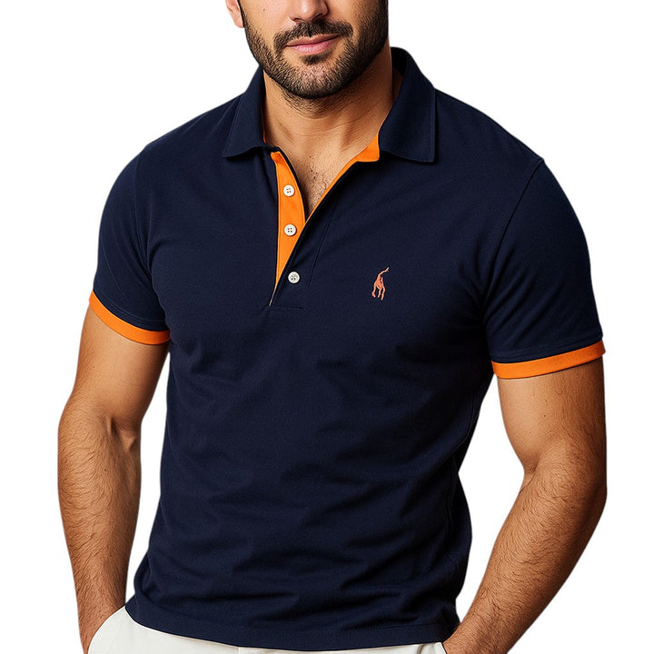 Męska klasyczna koszulka polo | casualowy krój, krótki rękaw, nieformalna góra