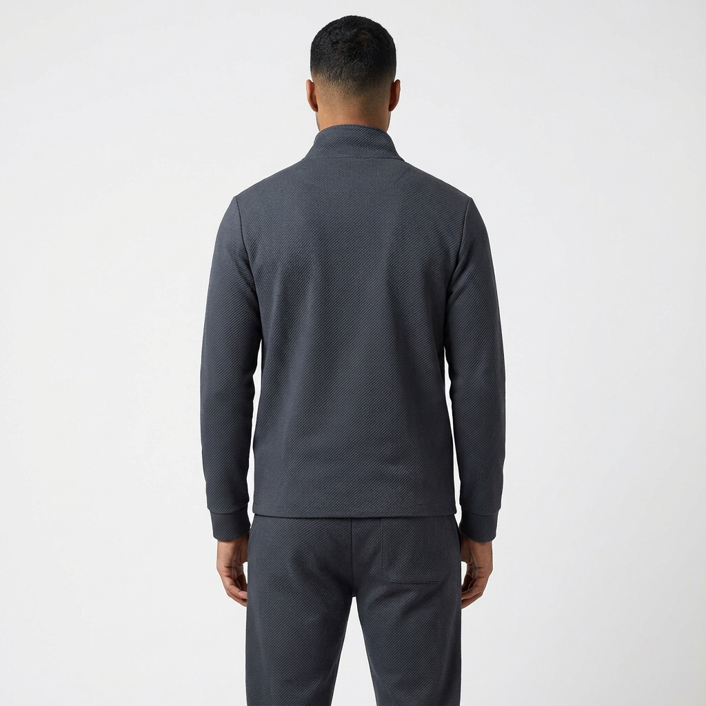 Survêtement deux pièces pour homme à fermeture éclair | Coupe extensible ensemble de sport