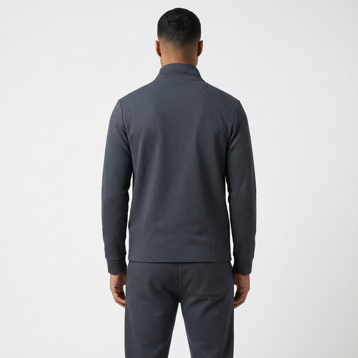 Survêtement deux pièces pour homme à fermeture éclair | Coupe extensible ensemble de sport
