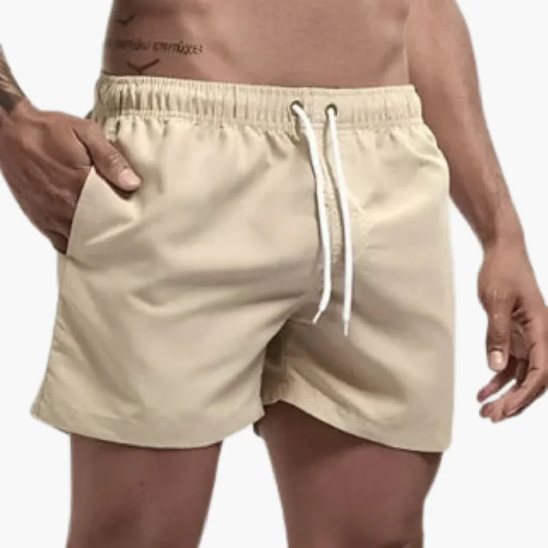 Herre Hurtigtørrende Badeshorts | 13 Farver Elastisk Talje