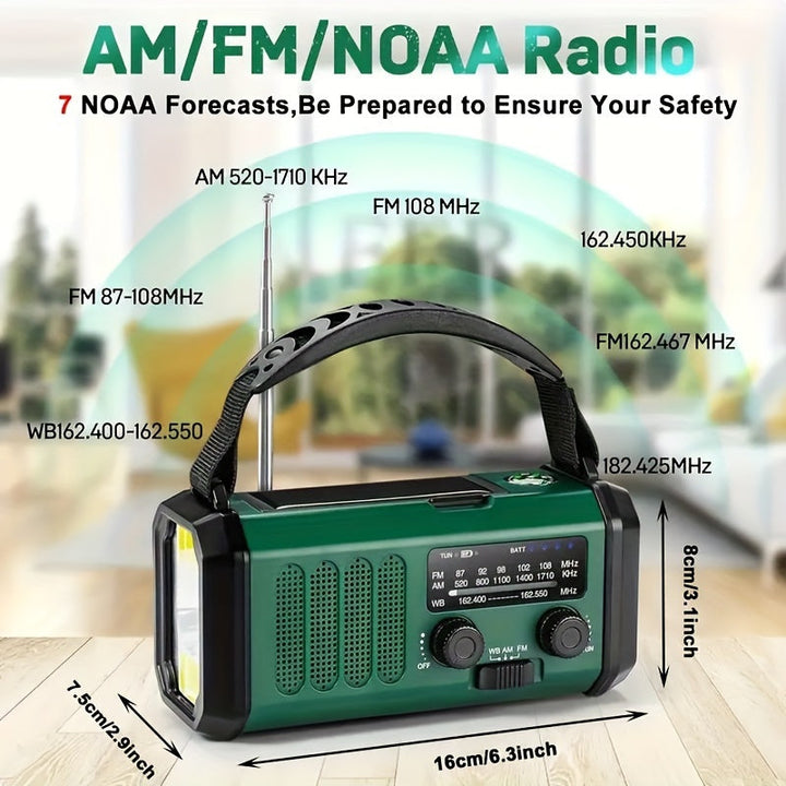 Solcelle Håndsving Nødradio