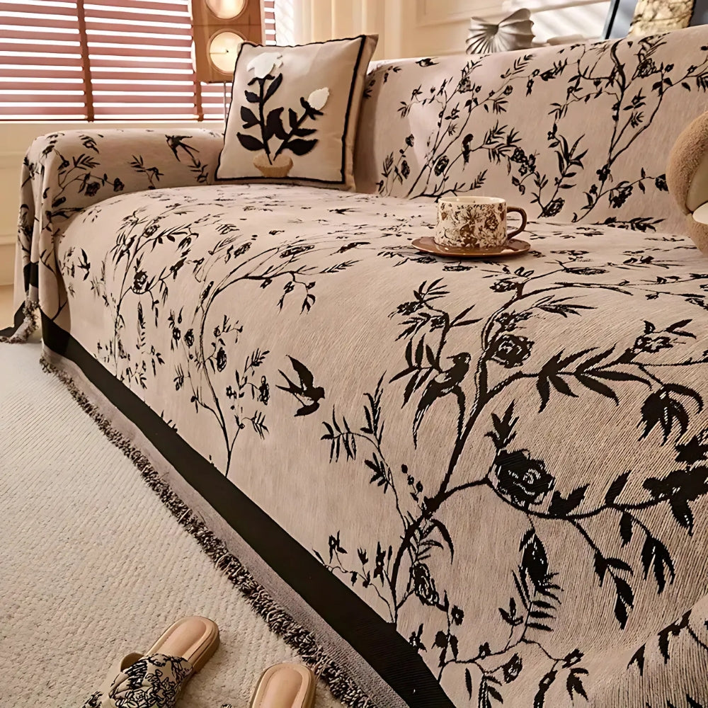 Chenille Sofa Kast | Blødt Tekstureret Skridsikker Betræk