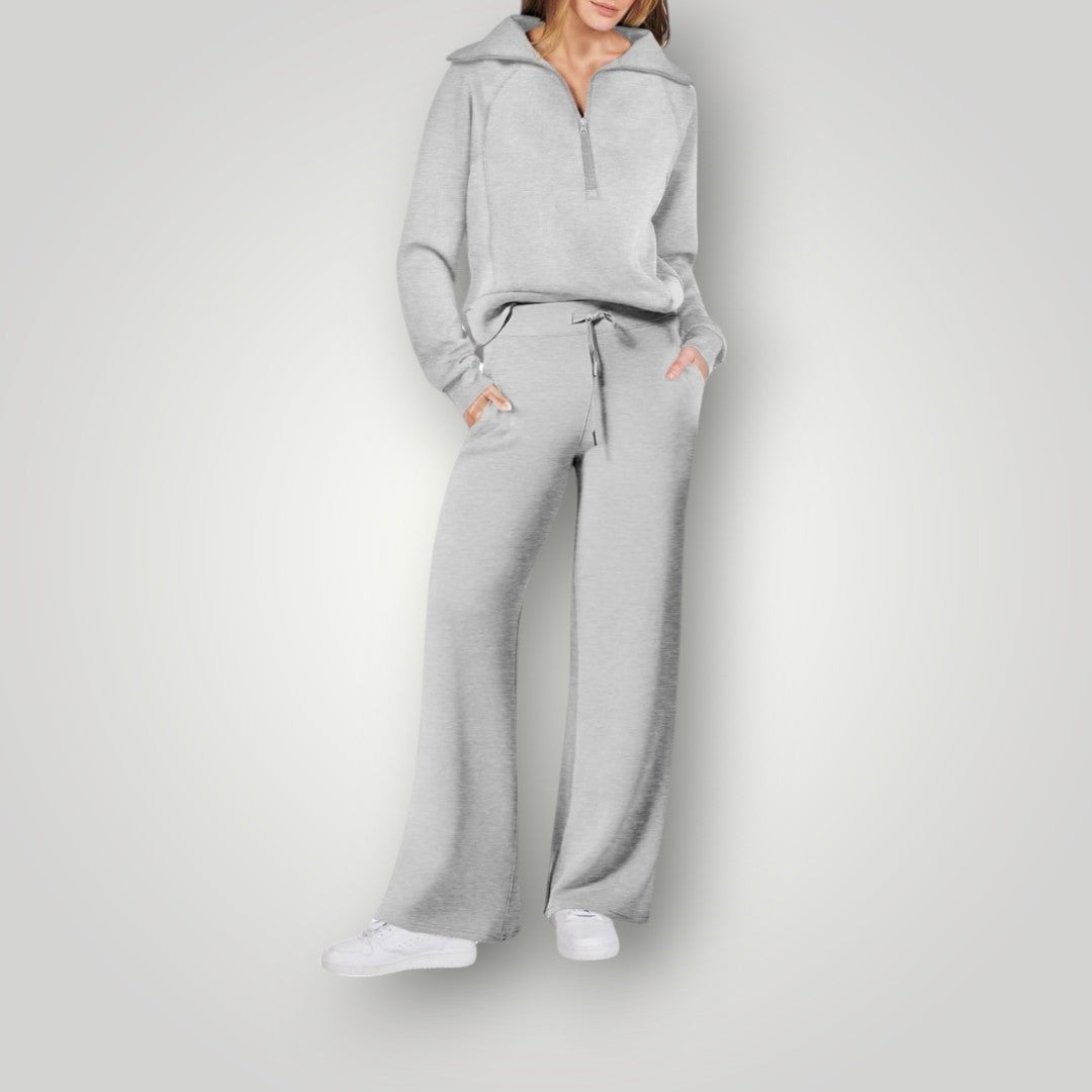 Women's Cozy Two-Piece Loungewear Set | Soft Sweatshirt and Pants