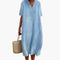 Robe bohème à col en V pour femme | Robe d'été ample décontractée