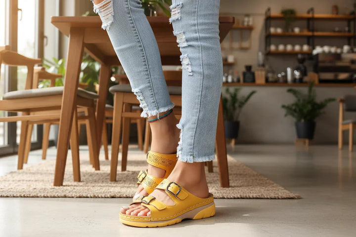Dame Ortopædiske Komfort Sandaler | Justerbar Ergonomisk Støtte