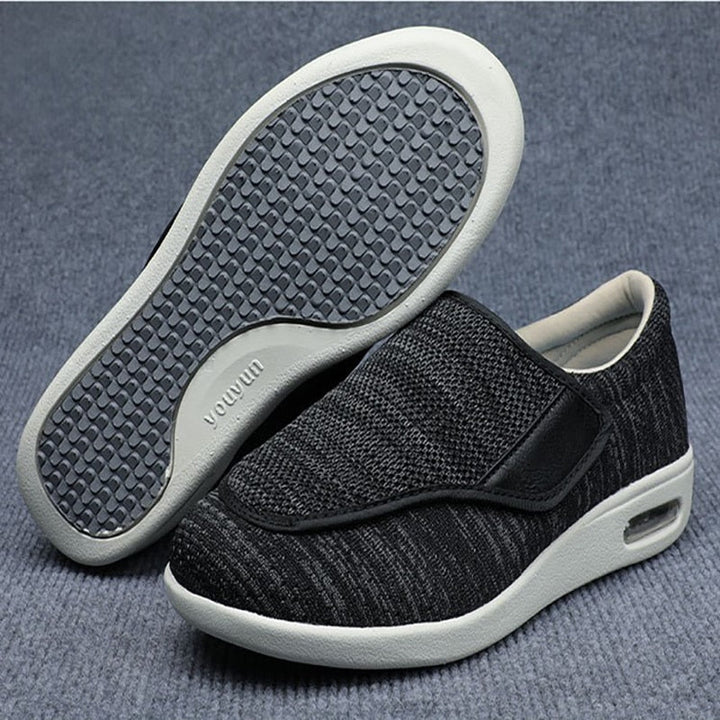 Bred Pasform Diabetessko | Åndbart Mesh Velcro Justerbar