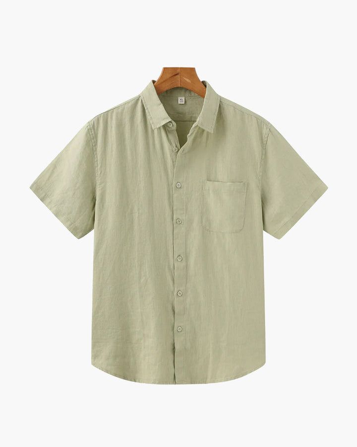 Chemise décontractée pour homme à boutons | Poche poitrine et manches courtes