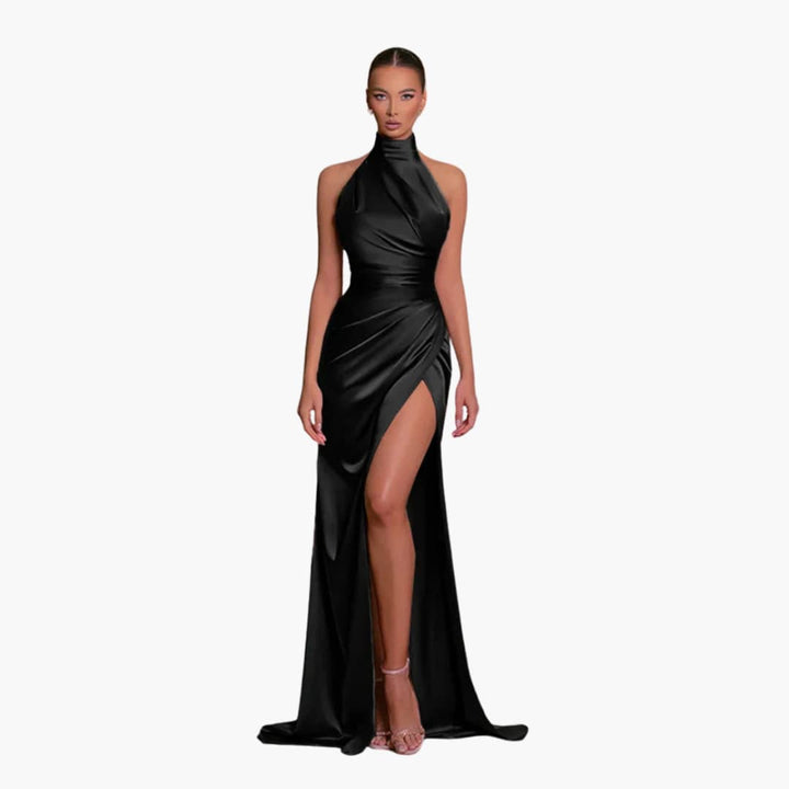 Dame Satinstil Aftenkjole | Elegante Maxi Gallakjole