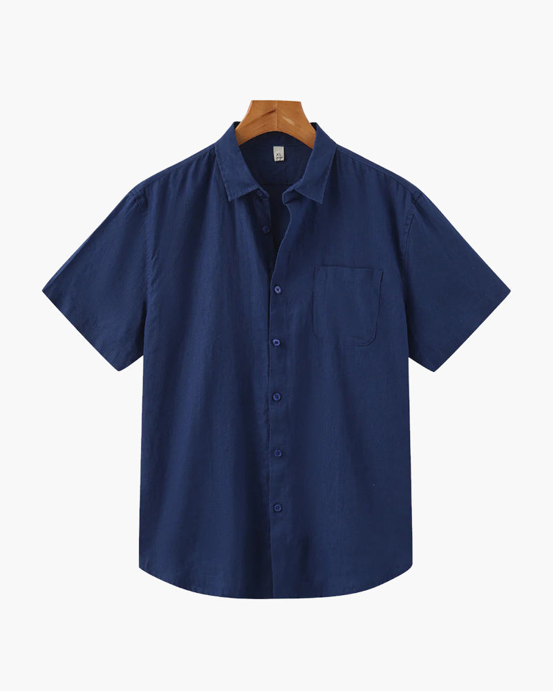 Chemise décontractée pour homme à boutons | Poche poitrine et manches courtes
