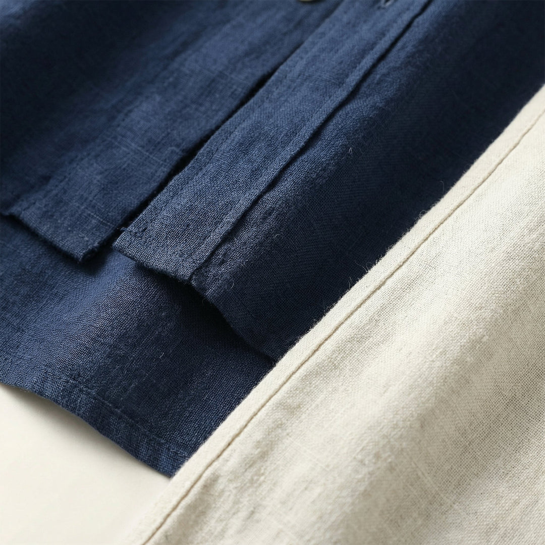 Linen Style Summer Set | Lightweight Shirt and Trousers