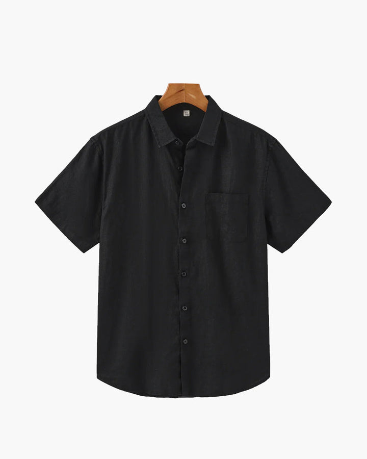 Chemise décontractée pour homme à boutons | Poche poitrine et manches courtes