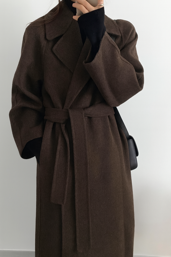 Dame Uldblanding Maxi Vinterfrakke