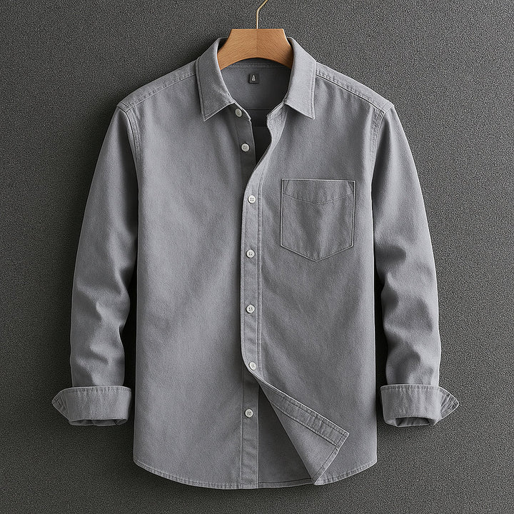 Men's Button-Down Shirt | Fold-Down Collar Smart-Casual Style