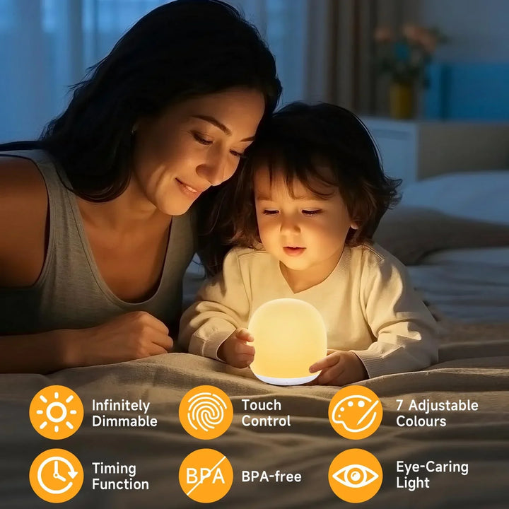 Baby Natlys Til Fodring | BPA-Fri Silikone Øjenvenlig Lampe