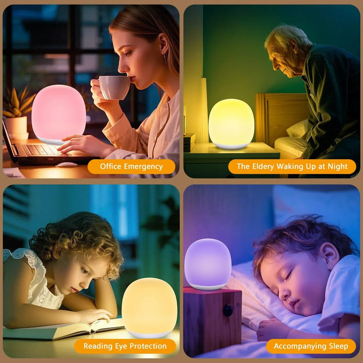 Baby Natlys Til Fodring | BPA-Fri Silikone Øjenvenlig Lampe