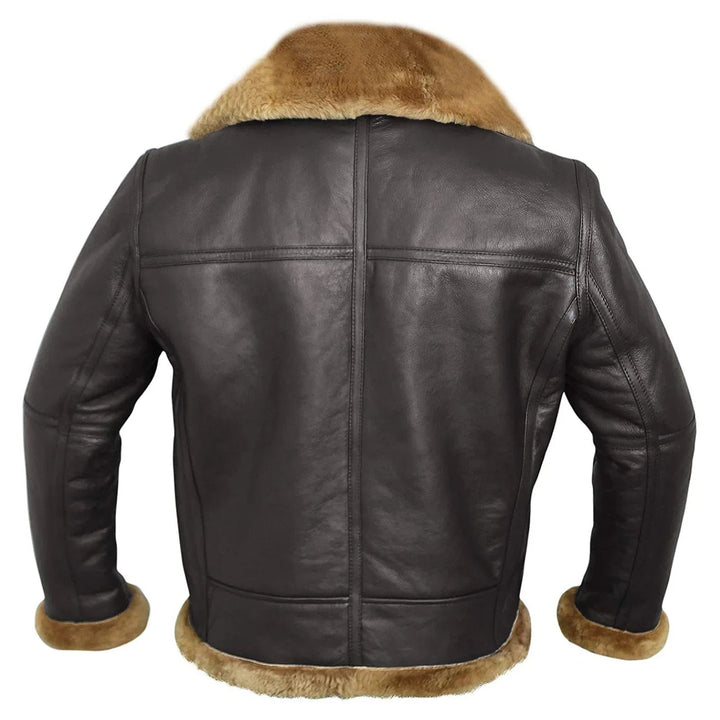 Herre Shearling Stil Bomberjakke | Aviatiker Stil B3-Jakke