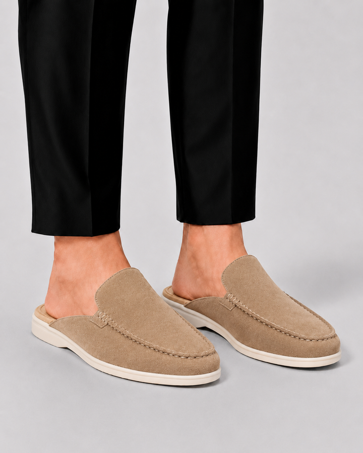 Papuci de casă pentru bărbați | Pantofi de vară cu spate deschis și slip-on
