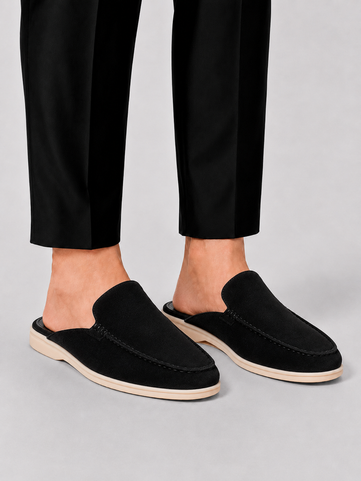 Papuci de casă pentru bărbați | Pantofi de vară cu spate deschis și slip-on