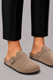 Sabots pour homme en daim synthétique | Confort à enfiler avec dos ouvert