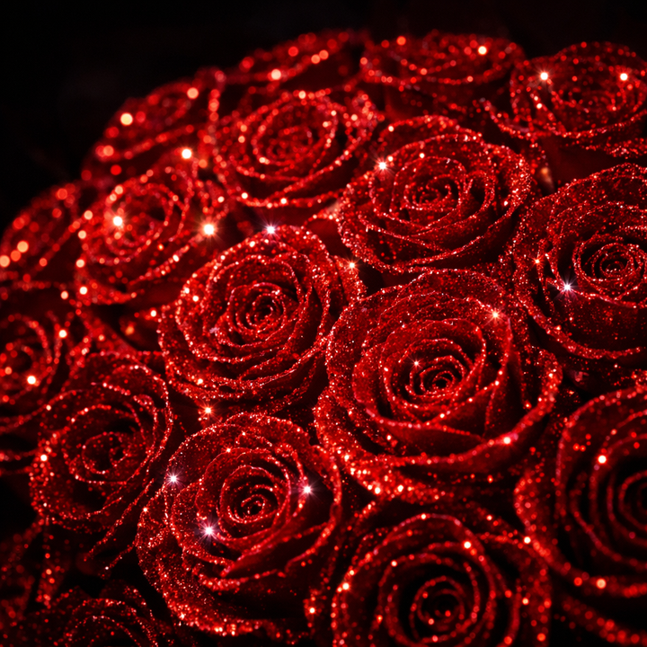 Glass Rose Display Dome | Decorative Piece with Wooden Base