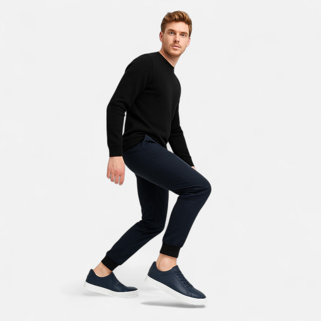 Herre Slip-On Læderstil Kondisko | Snøreløs Fritidssko