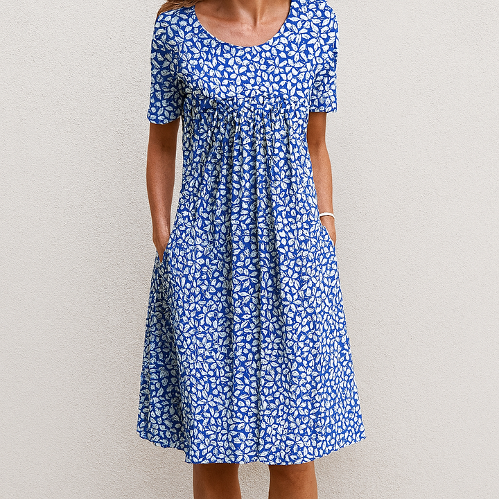 Dame Blomster Flæser Sommerkjole | Årgang Stil
