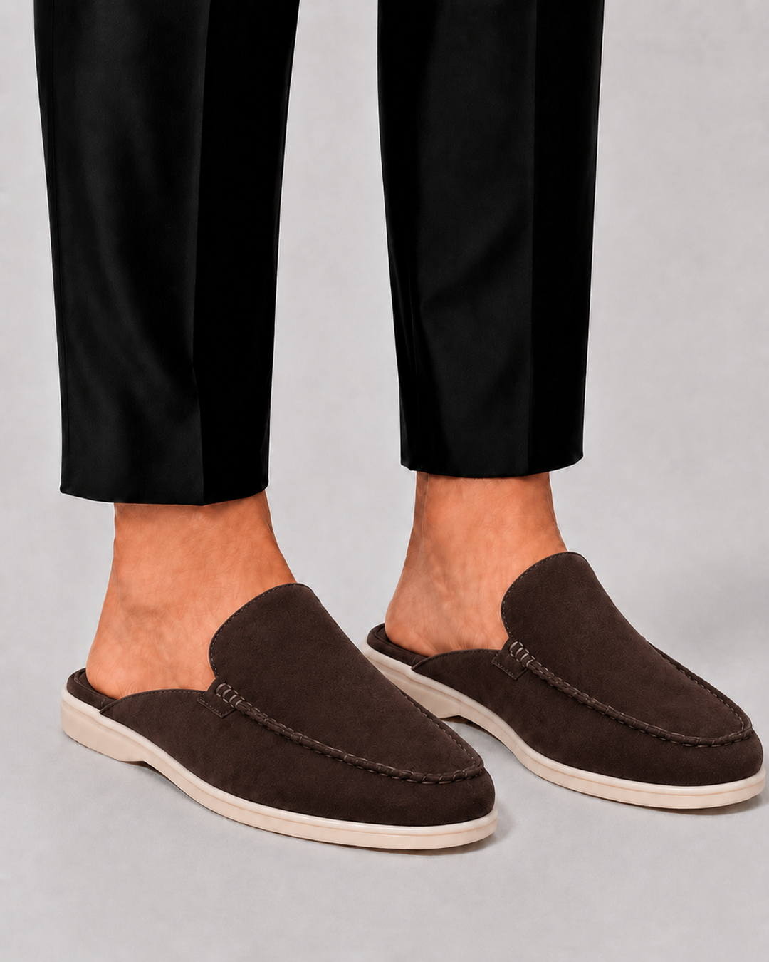 Papuci de casă pentru bărbați | Pantofi de vară cu spate deschis și slip-on