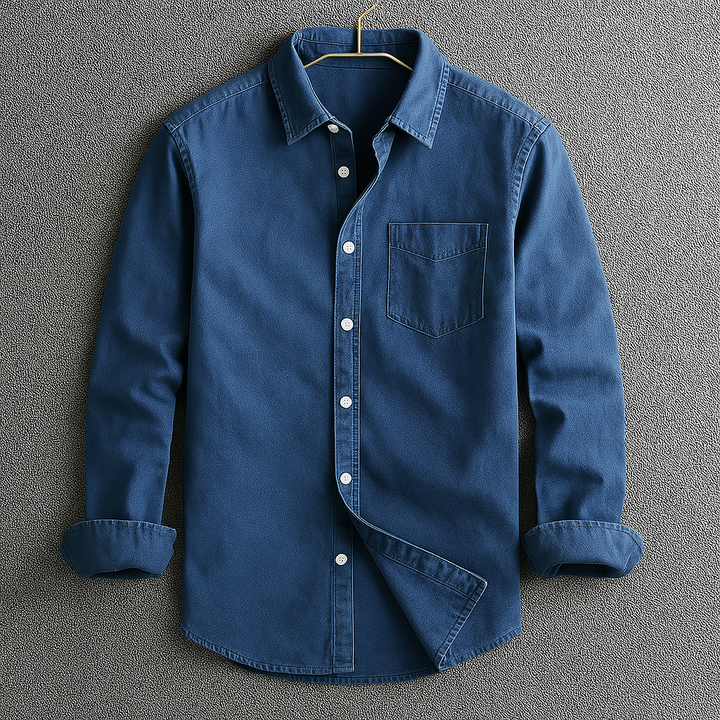 Men's Button-Down Shirt | Fold-Down Collar Smart-Casual Style