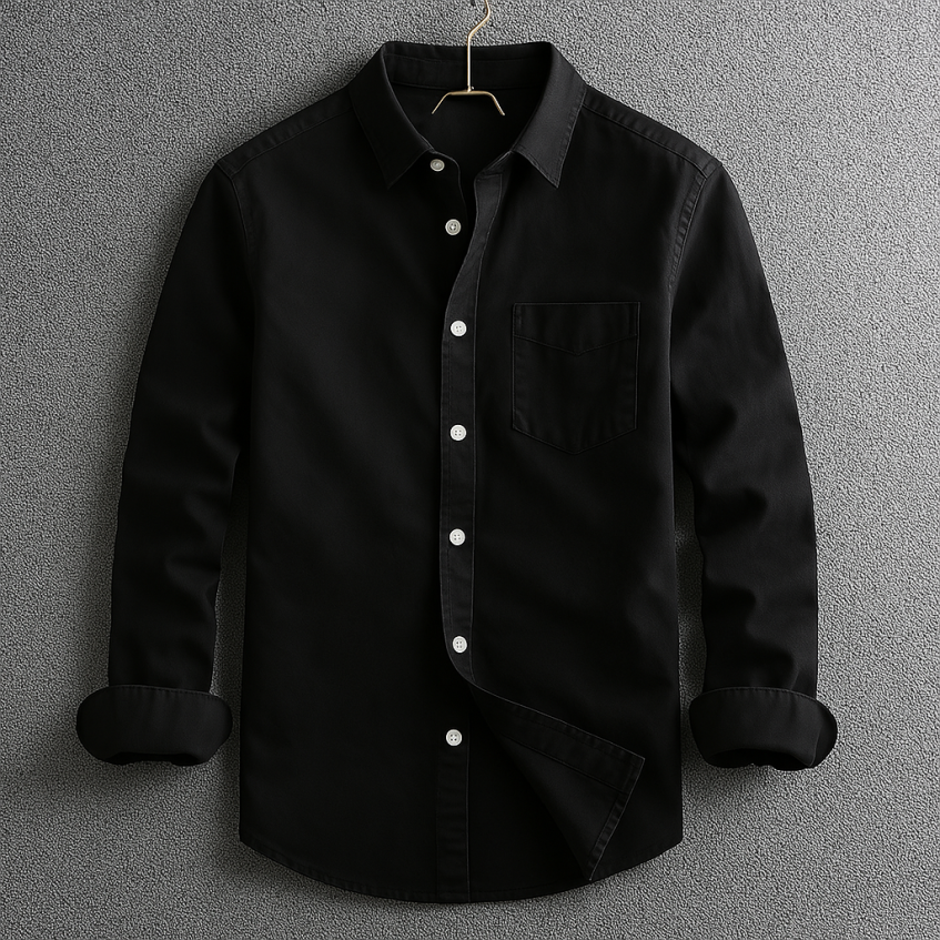 Men's Button-Down Shirt | Fold-Down Collar Smart-Casual Style