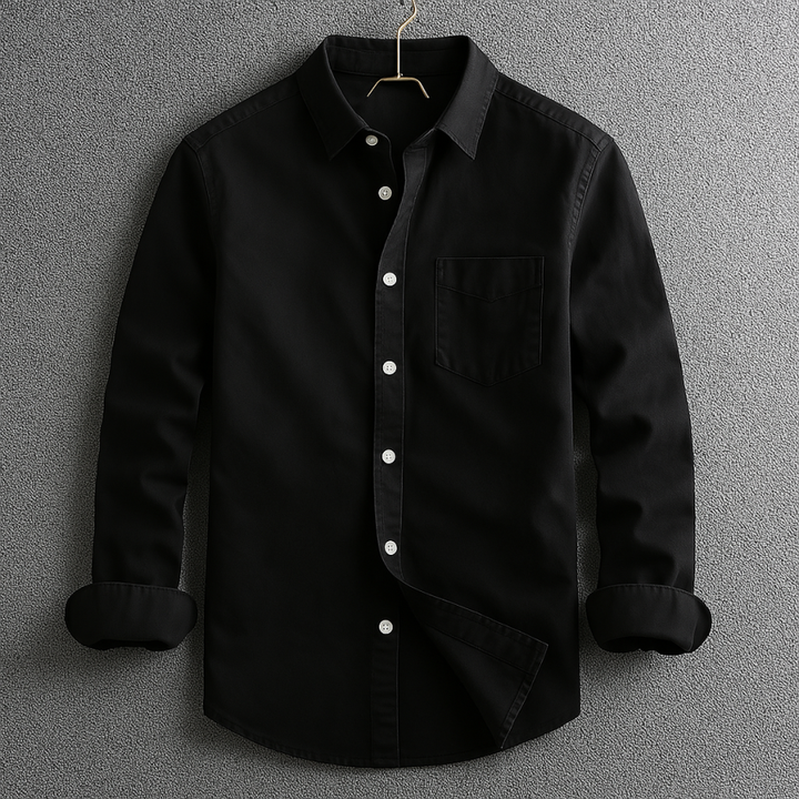 Men's Button-Down Shirt | Fold-Down Collar Smart-Casual Style