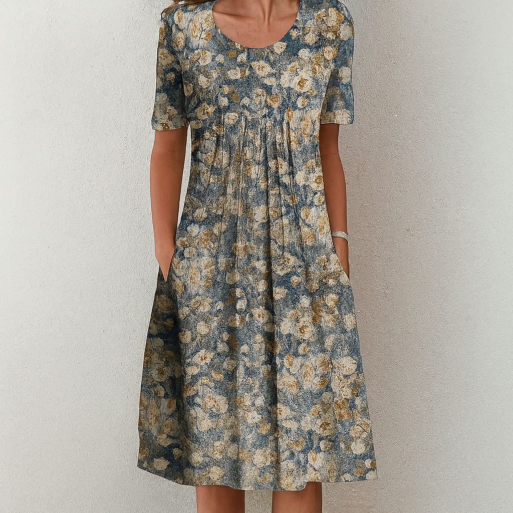 Dame Blomster Flæser Sommerkjole | Årgang Stil