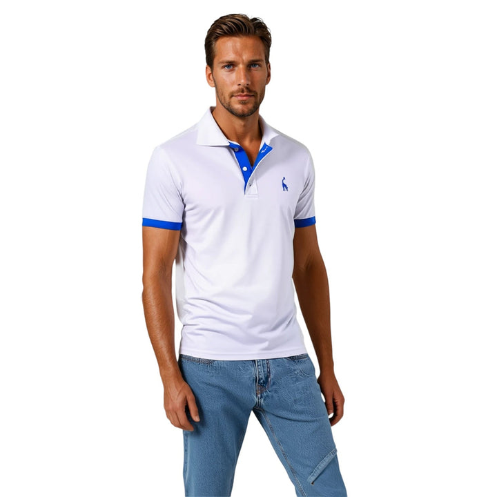 Męska klasyczna koszulka polo | casualowy krój, krótki rękaw, nieformalna góra