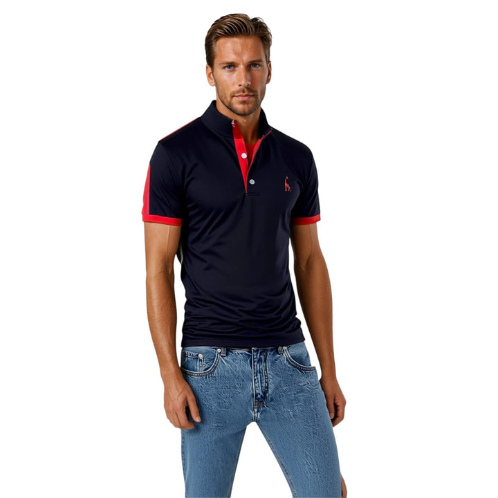 Męska klasyczna koszulka polo | casualowy krój, krótki rękaw, nieformalna góra