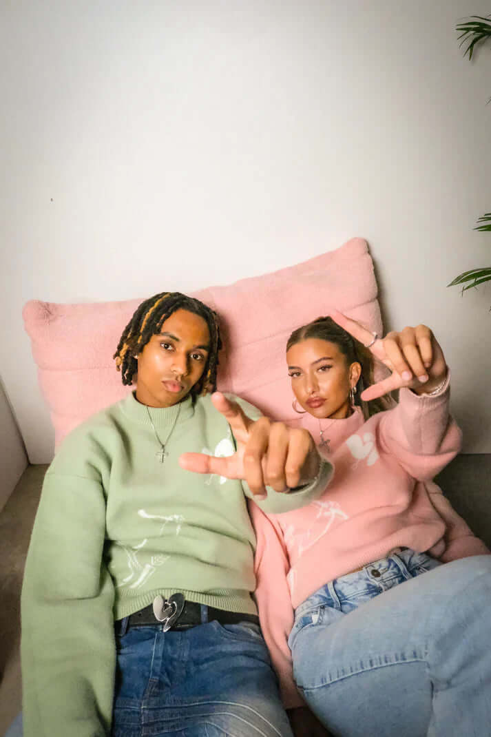 Unisex Uldblanding Striktrøje | Minimalistisk Skandi Lag