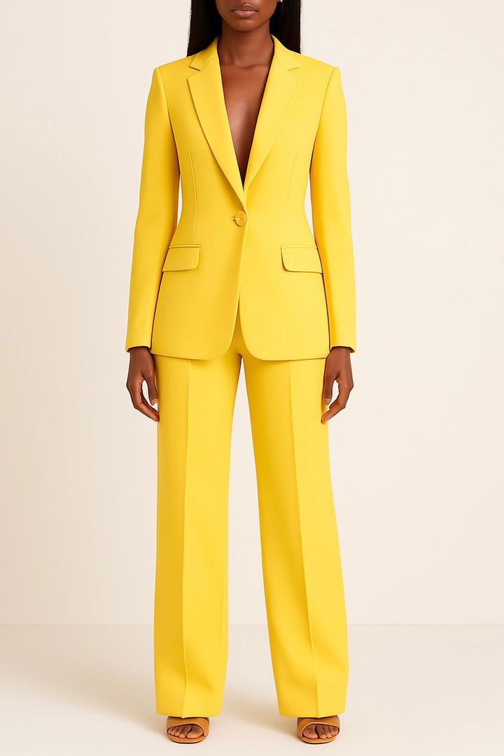 Ensemble de blazer-pantalon ajusté pour femme | Tenue de bureau deux pièces