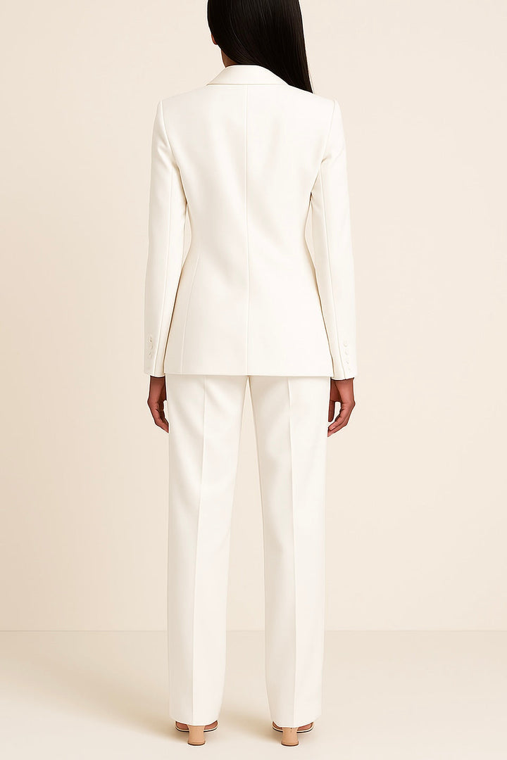 Ensemble de blazer-pantalon ajusté pour femme | Tenue de bureau deux pièces