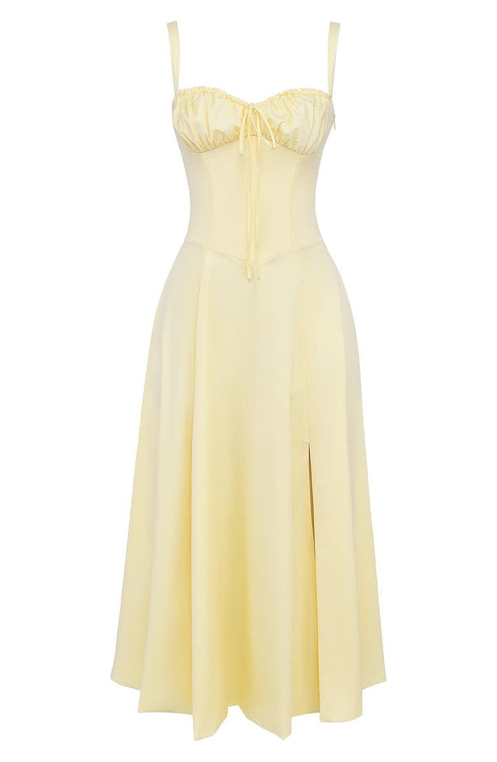 Dame Blomstret Bustier Solkjole | Taljeformende Pasform