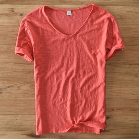 Men’s V-Neck T-Shirt | Lightweight Casual Short Sleeves