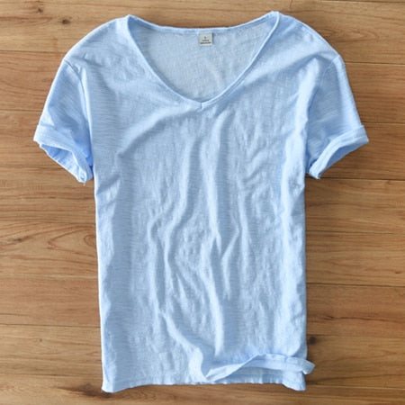 Men’s V-Neck T-Shirt | Lightweight Casual Short Sleeves