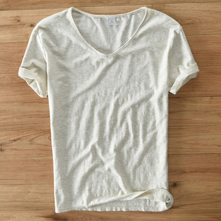Men’s V-Neck T-Shirt | Lightweight Casual Short Sleeves