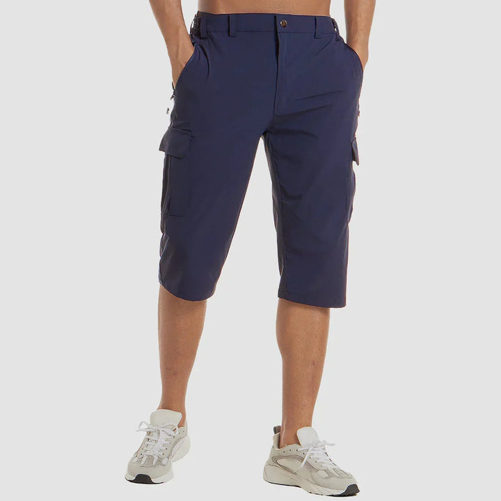 Herre Knælængde Cargoshorts | Klap Sidelommer Lynlås Gylp
