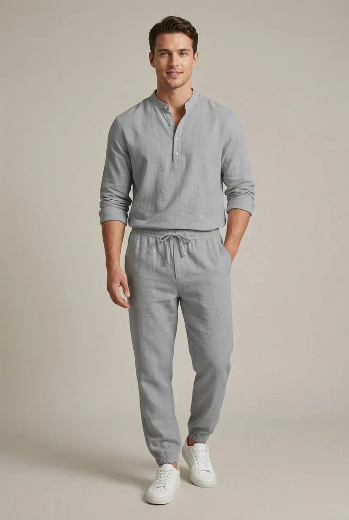Ανδρικό Διπλό Σετ Μπλούζας | Πουκάμισο και Σορτς για Καλοκαιρινή Εμφάνιση